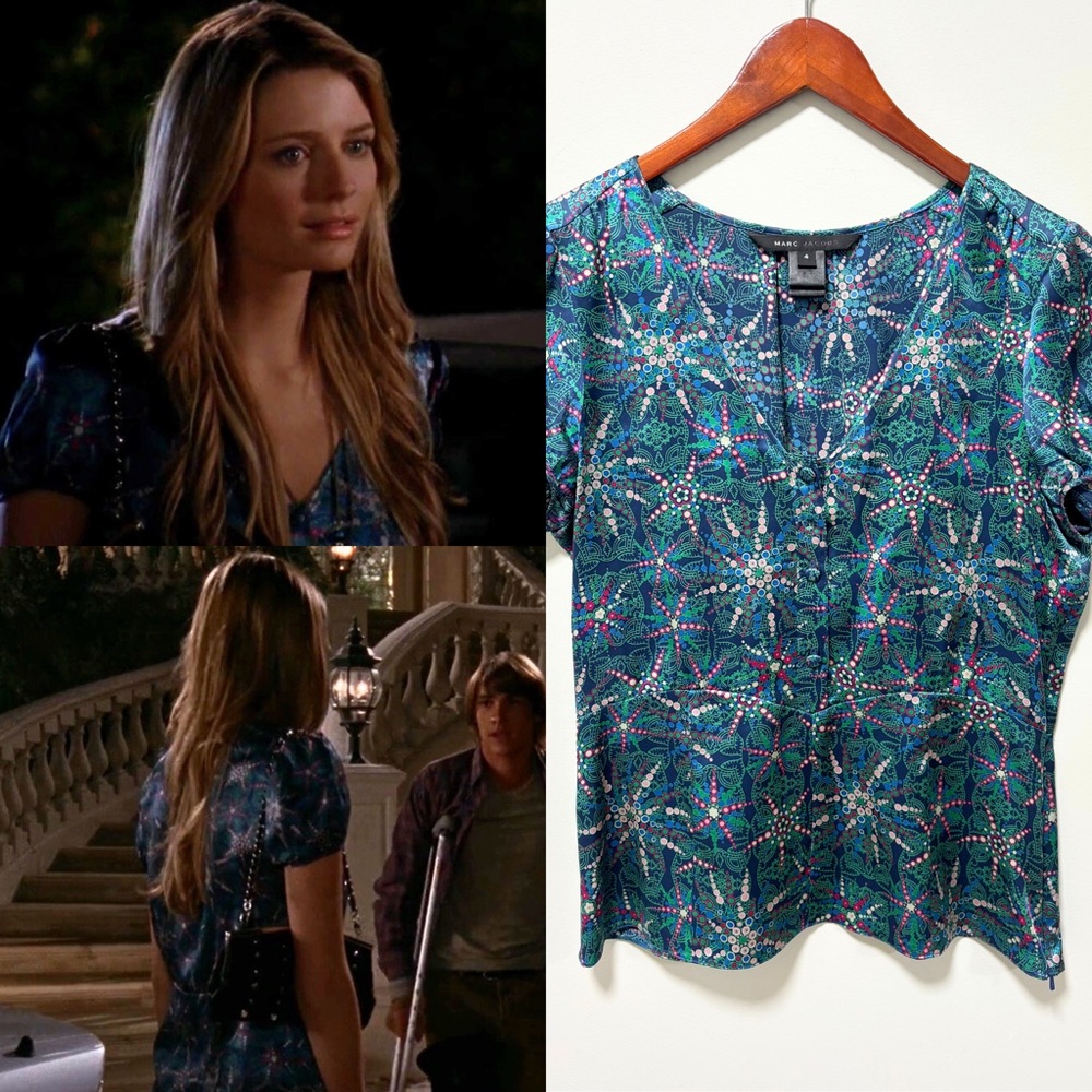 Early 2000s RARE Abstract Silk Top ASO Marissa Cooper in The O.C.